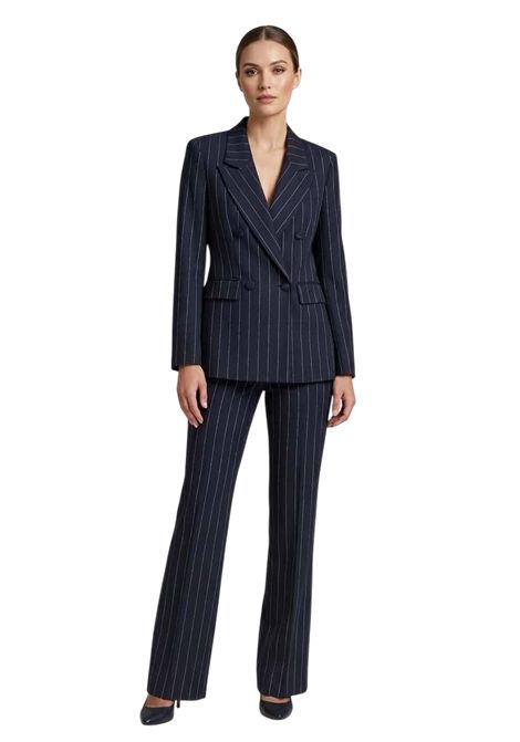 Tailleur Tre Pezzi Gessato MISS MAX | Tailleur | MG26GESSATOBLU